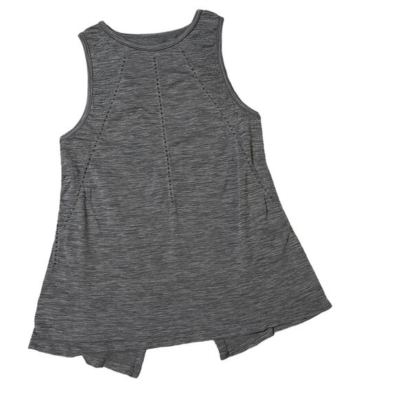 Athleta Foothill Heathered Grey Split Back Tank Top Size XS - Picture 1 of 4
